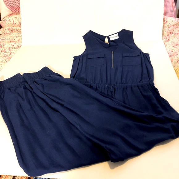 Olive & Oak Pants - OLIVE & OAK Jumpsuit, Sleeveless, Blue, Size M